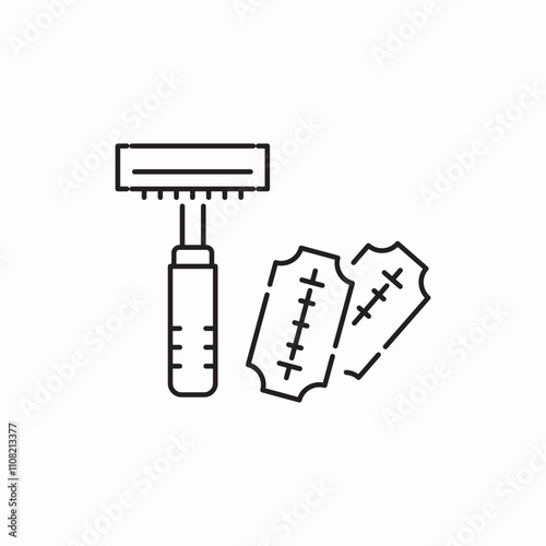 razor blades icon sign vector