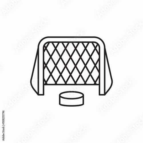 hockey goal icon sign vector
