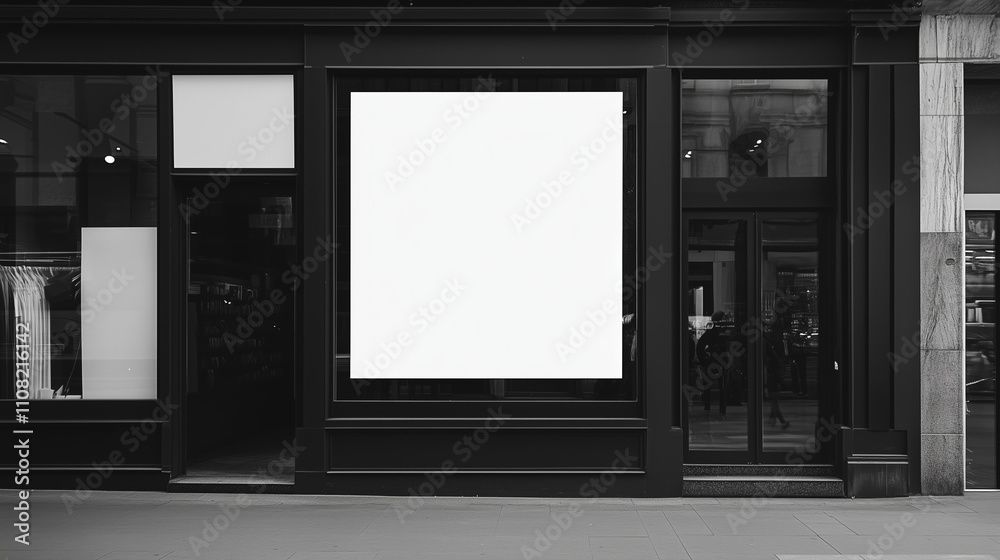 horizontal white signage on shop front horizontal white signage on shop front