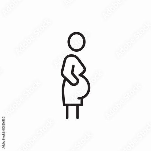 pregnant woman icon sign vector
