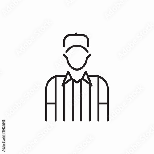 soccer referee icon sign vector