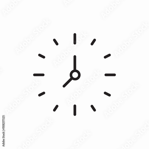 time clock icon sign vector
