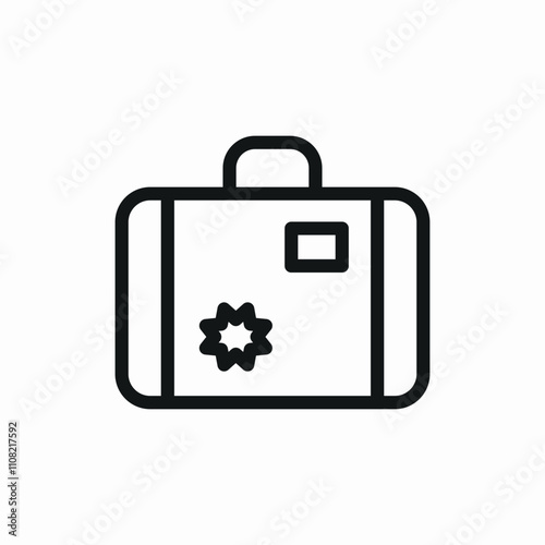 travel luggage icon sign vector