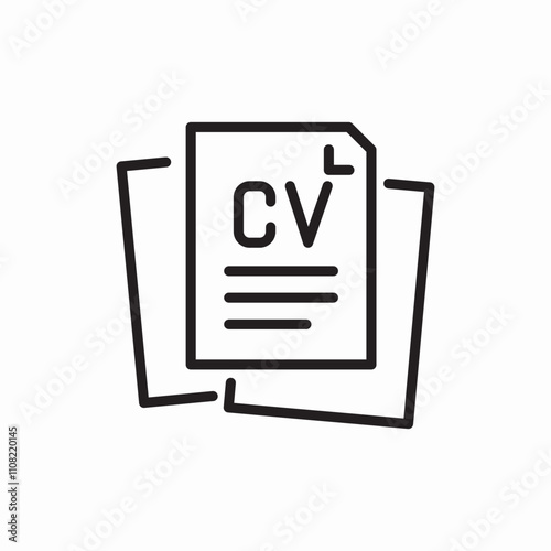 cv resume icon sign vector