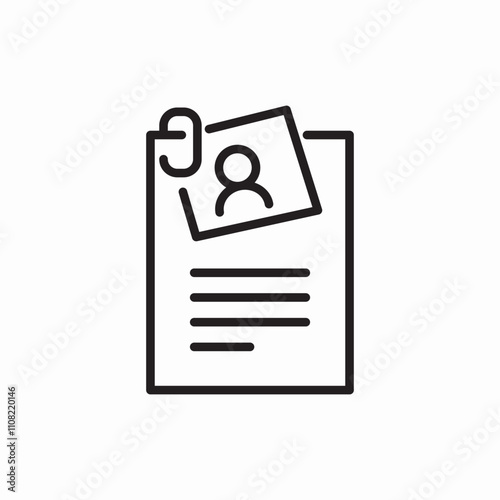 cv resume documents icon sign vector