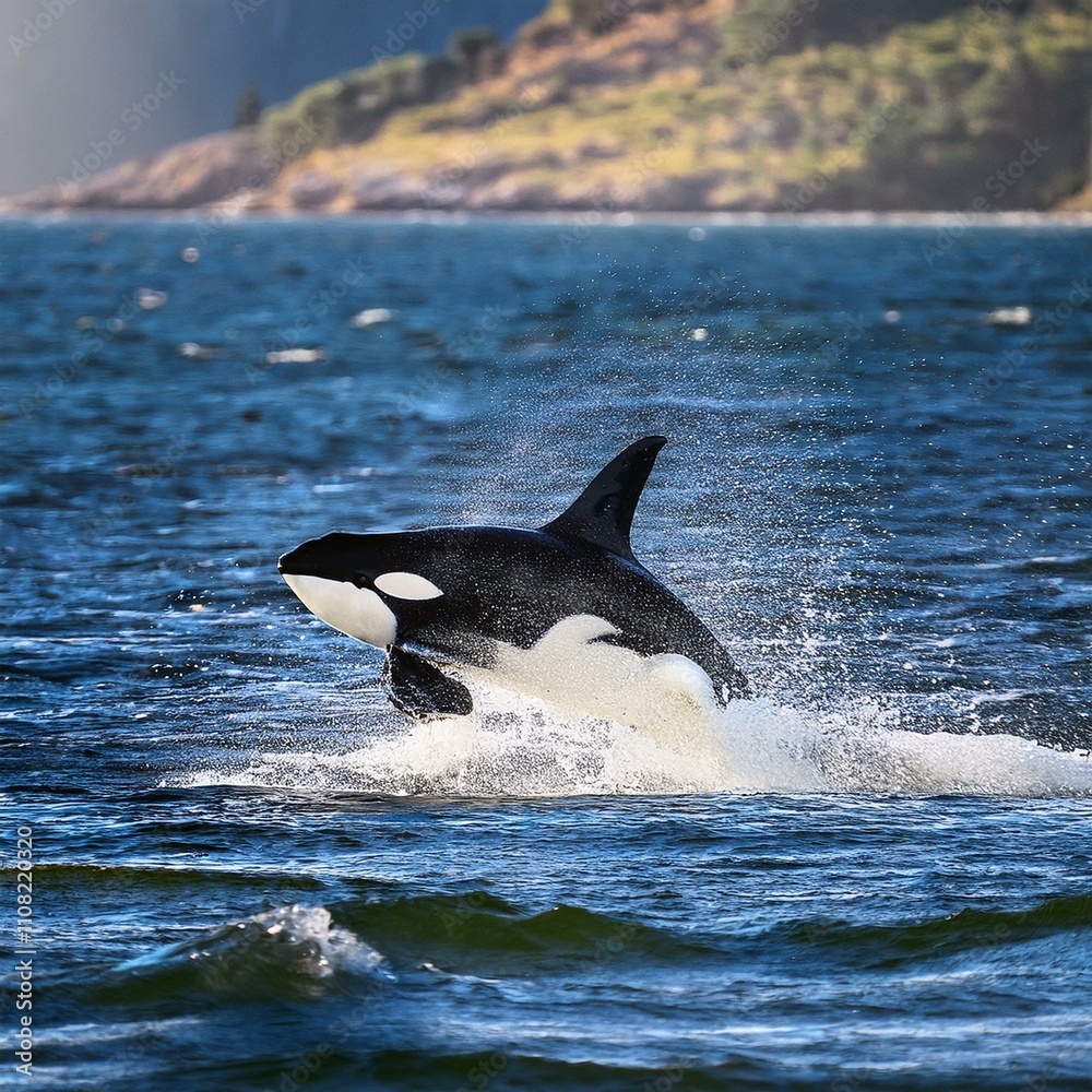 Obraz premium orca mammal animal, AI generated