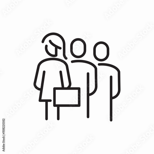female employee more productive than males icon sign vector
