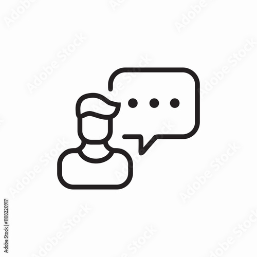 male talk speech ubble icon sign vector