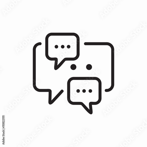 speech bubbles talk (2) icon sign vector