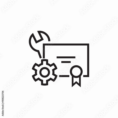 engineering diploma icon sign vector