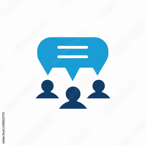 group conversation icon sign vector