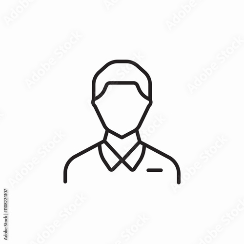 male consultant employee icon sign vector