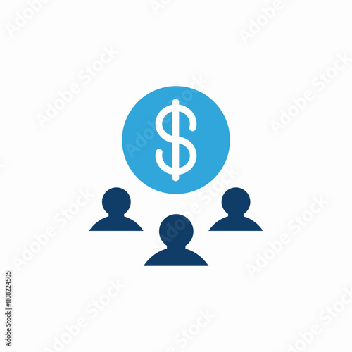 staff salary icon sign vector
