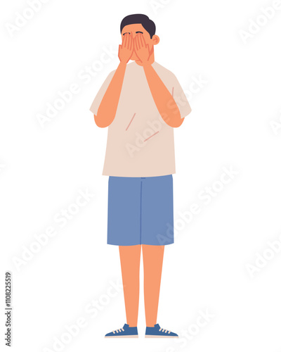 man suffering depression