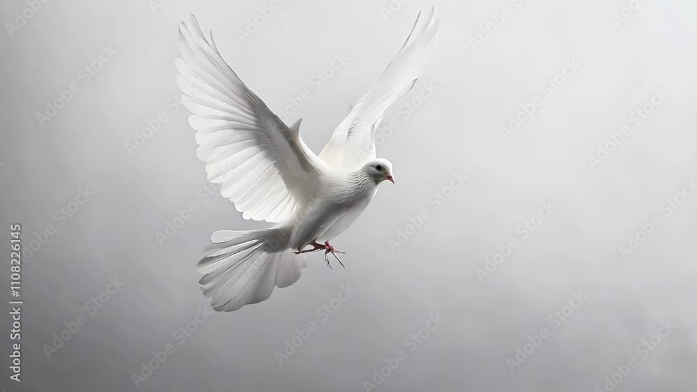 white dove flying on the transparent background 4K Video Stock Video ...