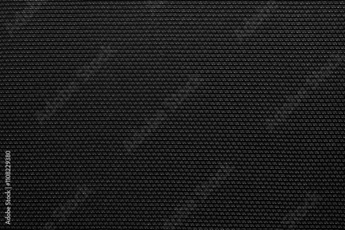 Obraz na plátně Detailed close-up of a black woven grid pattern, bold and structured texture of guitar amp fabric