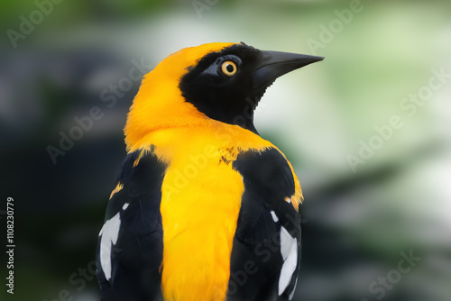 Orange-backed troupial bird (Icterus croconotus) photo