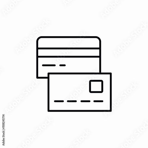 bank card icon sign vector