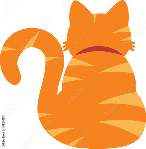 Cat pose from behind