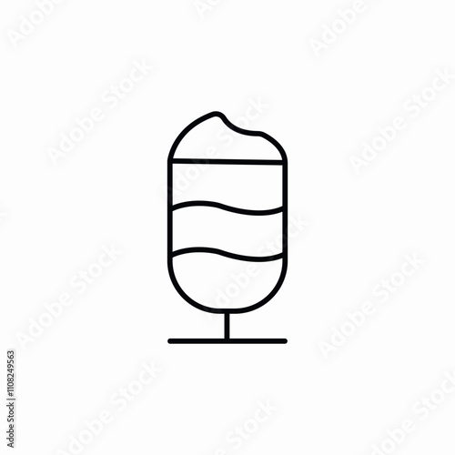 cream millkshake icon sign vector