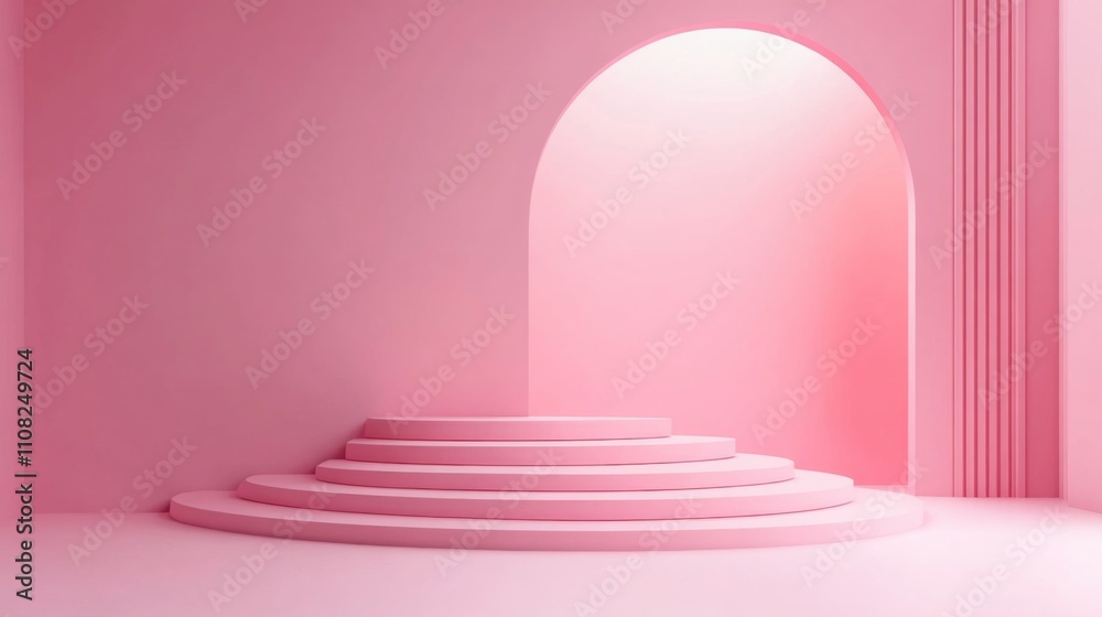 Obraz premium Abstract Pink Architecture