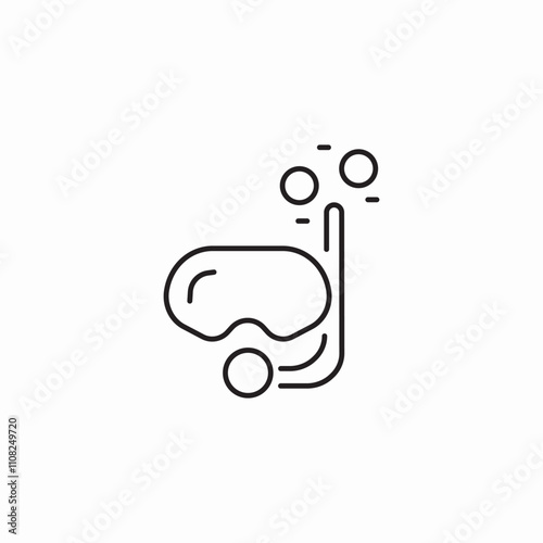 diving mask icon sign vector