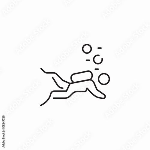diving scuba icon sign vector