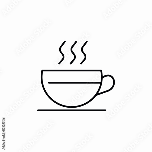 hot tea cup icon sign vector