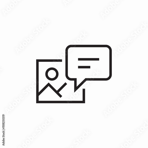 image photo speech bubble annotation icon sign vector