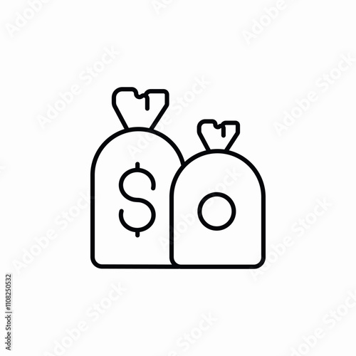 money bags icon sign vector