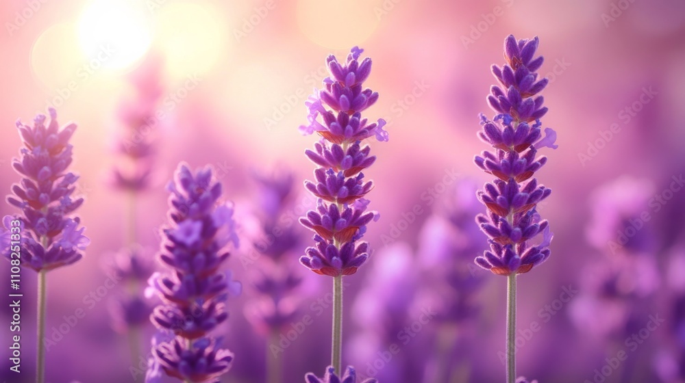 Obraz premium Lavender Fields at Sunrise