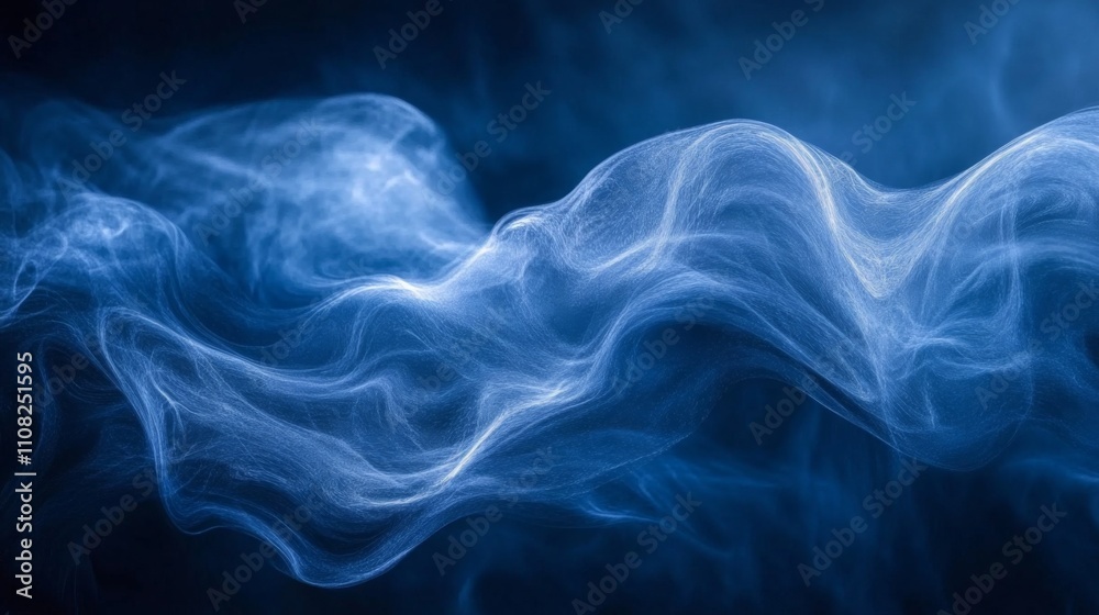 Fototapeta premium Abstract Ethereal Blue Waves