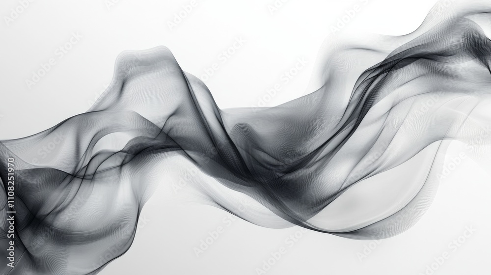 Obraz premium Abstract Flowing Smoke Illustration