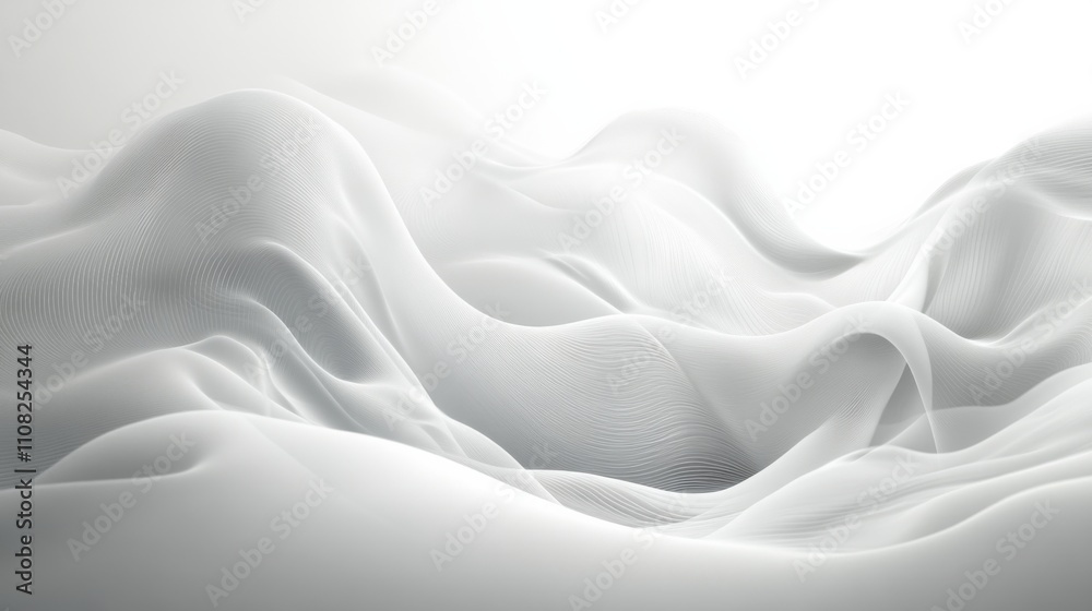 Obraz premium Abstract White Waves