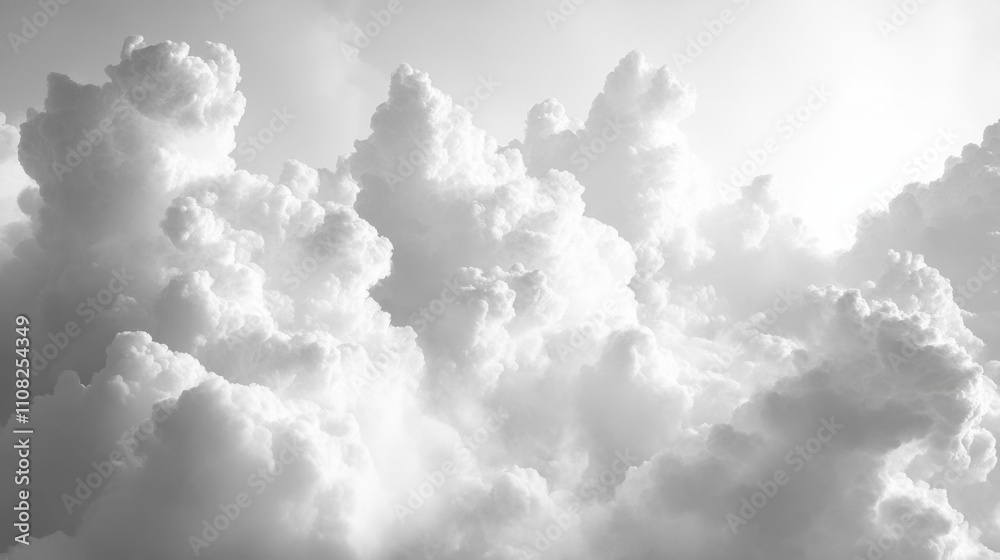 Majestic Cumulus Clouds in Black and White Majestic Cumulus Clouds in Black and White