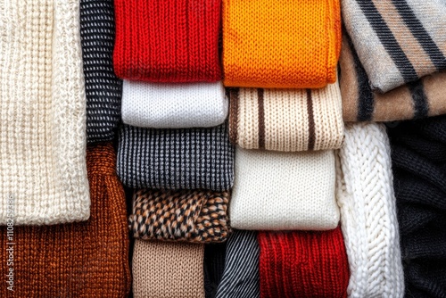 Cozy Knitted Fabrics in Diverse Textures and Colors for Winter Style photo