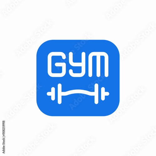 gym sports banner icon sign vector