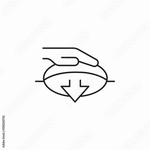 rugby touch down icon sign vector