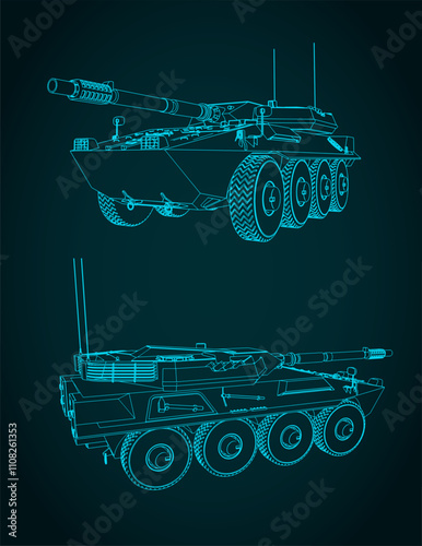 Centauro II heavy weapon combat vehicle illustrations