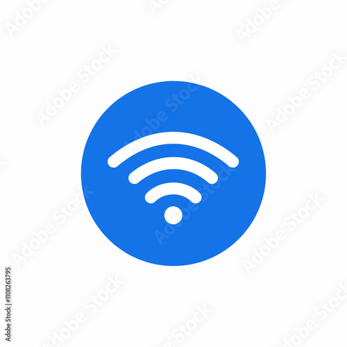 wifi internet button icon sign vector