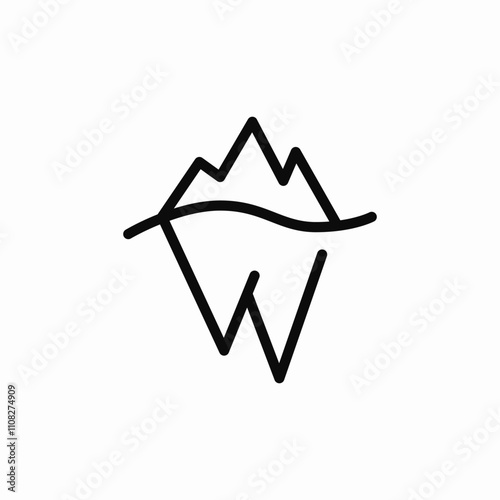 iceberg sea icon sign vector