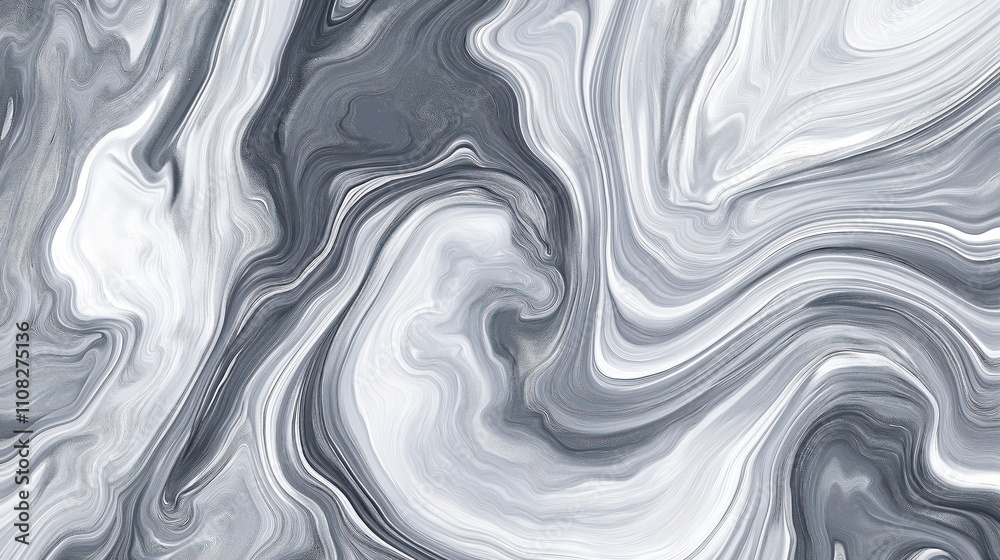 Obraz premium Abstract gray, white marble swirls create elegant design. Sophisticated texture pattern. Modern art. Ideal for interior design projects fashion. Unique abstract background. Stylish surface. Abstract