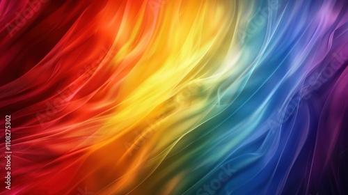 Wallpaper Mural Vibrant, flowing rainbow fabric design showcasing colorful waves. Torontodigital.ca