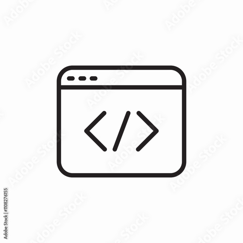 website programming icon sign vector