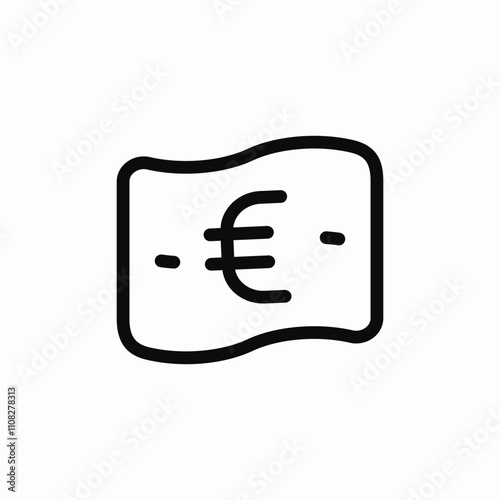 euro money currency icon sign vector