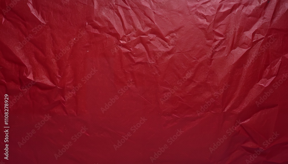 Fototapeta premium Abstract Crimson Creased Paper Texture Background: A Deep Red Wrinkled Surface
