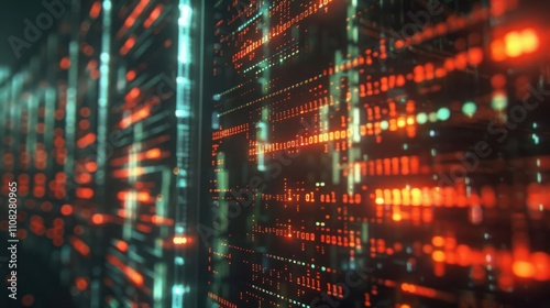 Wallpaper Mural Abstract digital data visualization with glowing lines and patterns. Torontodigital.ca