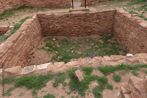 Abo ruins at Las Misiones de los Pueblos de Salinas, New Mexico photo