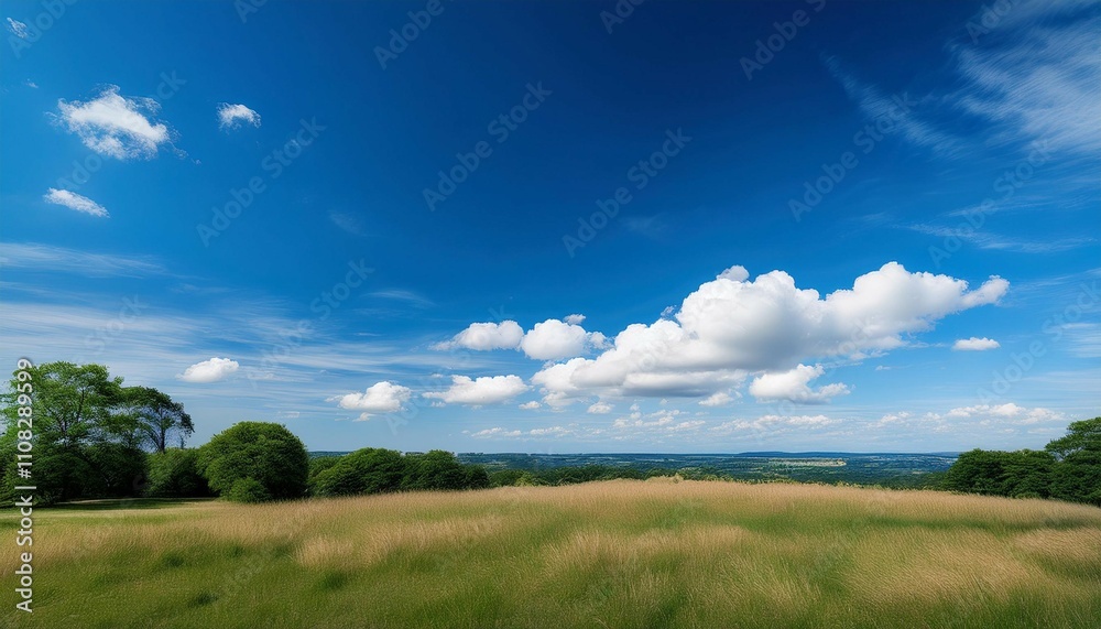 bright blue sky filled with soft white clouds during the afternoon in a tranquil outdoor setting bright blue sky filled with soft white clouds during the afternoon in a tranquil outdoor setting