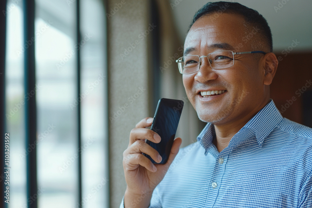 Professional man talking on the phone while leaning against the building Professional man talking on the phone while leaning against the building